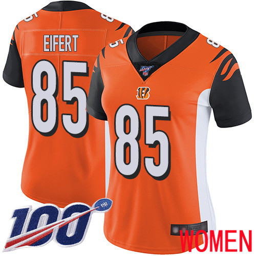Cincinnati Bengals Limited Orange Women Tyler Eifert Alternate Jersey NFL Footballl #85 100th Season Vapor Untouchable->women nfl jersey->Women Jersey